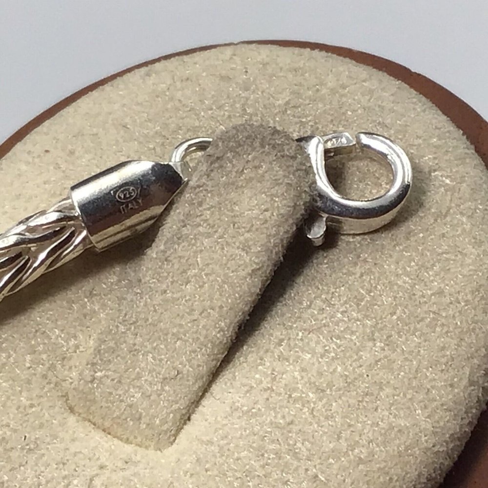 Sterling Silver Bracelet Solid Wheat Chain 9” 4mm… - image 8